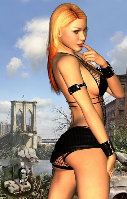 Virtual Blonde in the city 3D - 3D Girls 3D Porn Comics 
